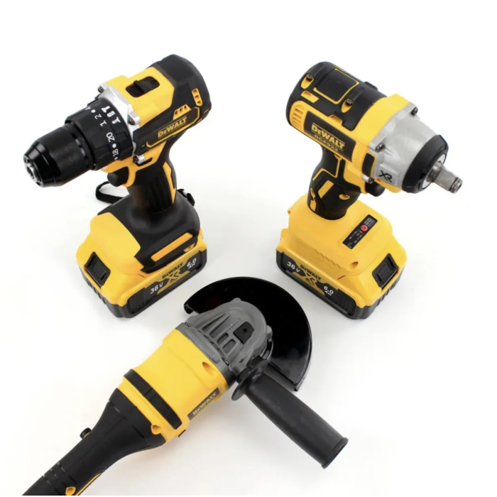 Набір акумуляторного інструменту 3в1 DeWalt 36V (шуруповерт + кутова шліфувальна машина + гайковерт)