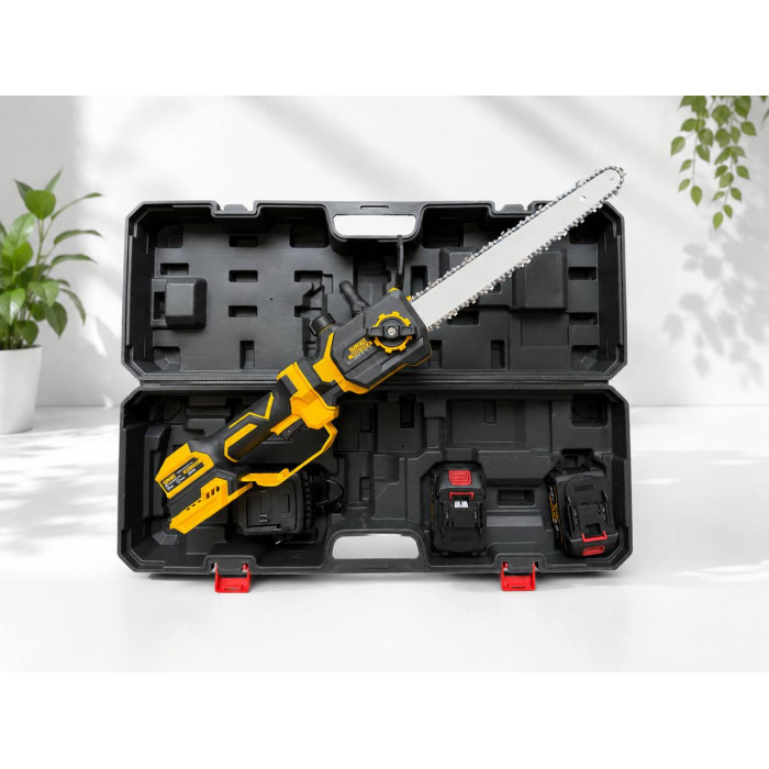 Телескопічна безщіткова акумуляторна пила Dewalt DCM 573 X (48V 6Ah шина 30см) Висоторіз Деволт з двома АКБ для гілок